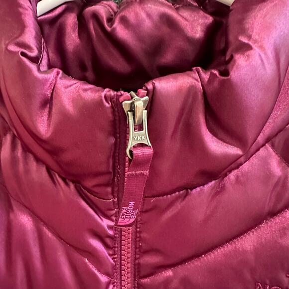 North Face Down Quilted Puffer Jacket Purple Size Girls XL 18 Women's Medium - Picture 5 of 12